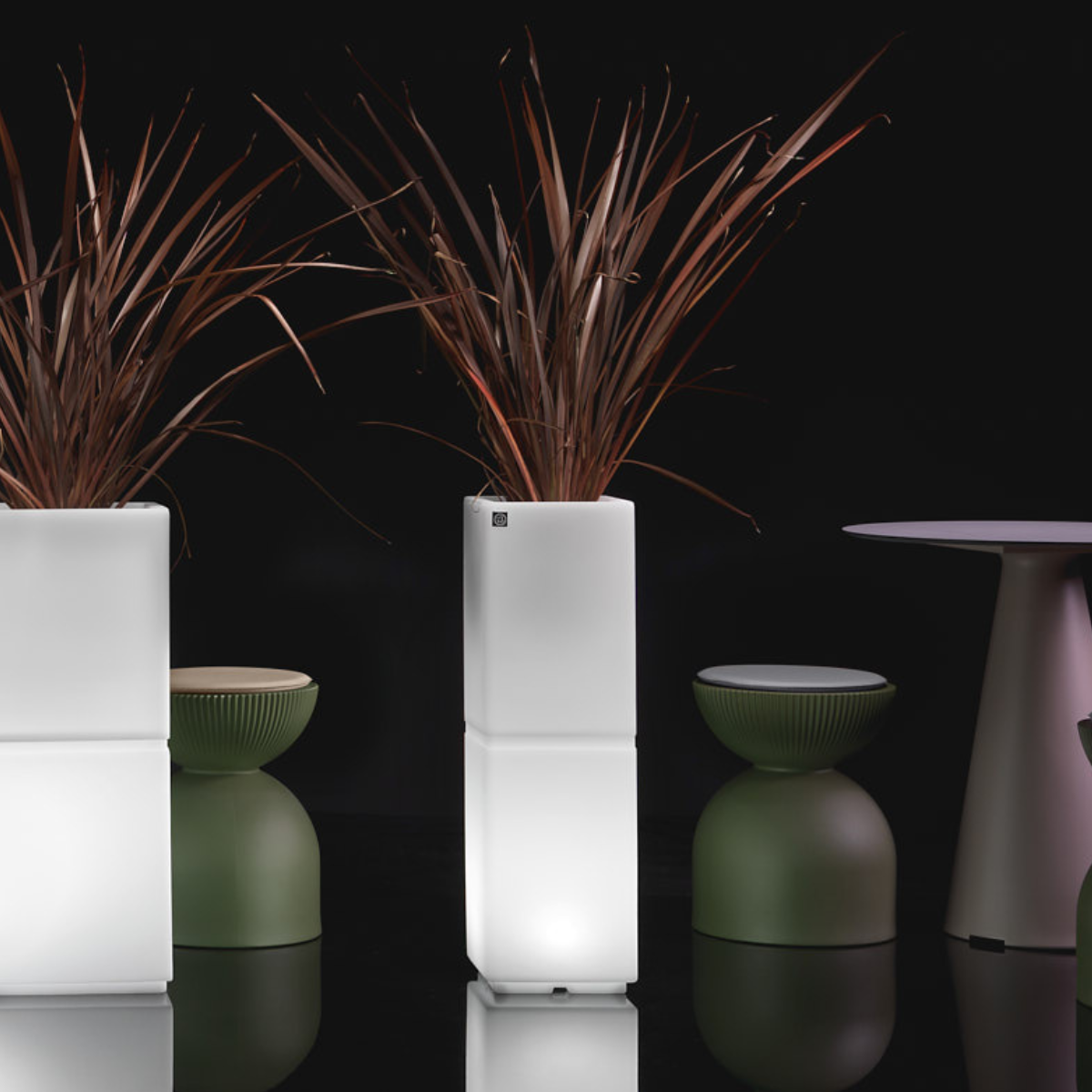 LX DANNA C VILÁGÍTÓ VEZETÉKES FLOWER BOX   Fehér design Virágtartó és kaspó